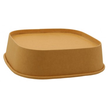 #CTR-1400 Caserole carton, patrate, #KraftC, L175-0750 pentru salate