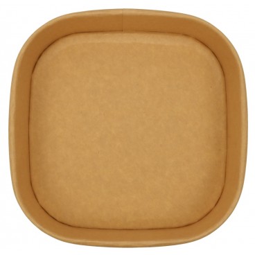 #CTR-1400 Caserole carton, patrate, #KraftC, L175-0750 pentru salate