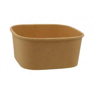 #CTR-1400 Caserole carton, patrate, #KraftC, L132-0650 pentru salate