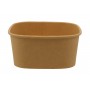 #CTR-1400 Caserole carton, patrate, #KraftC, L132-0650 pentru salate