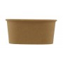 #CTR-1400 Caserole carton, patrate, #KraftC, L132-0650 pentru salate
