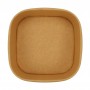 #CTR-1400 Caserole carton, patrate, #KraftC, L132-0650 pentru salate