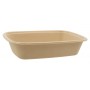 @BIO-1400-225160 Caserole biodegradabile din trestie de zahar + CPET, natur + negru, M225160-1C
