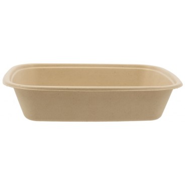@BIO-1400-225160 Caserole biodegradabile din trestie de zahar + CPET, natur + negru, M225160-1C