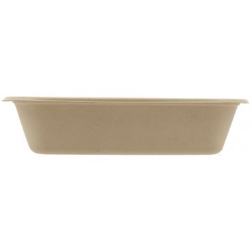 @BIO-1400-225160 Caserole biodegradabile din trestie de zahar + CPET, natur + negru, M225160-1C