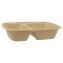 @BIO-1400-225160 Caserole biodegradabile din trestie de zahar + CPET, natur + negru, M225160-2C