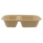@BIO-1400-225160 Caserole biodegradabile din trestie de zahar + CPET, natur + negru, M225160-2C