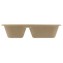 @BIO-1400-225160 Caserole biodegradabile din trestie de zahar + CPET, natur + negru, M225160-2C
