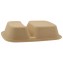 @BIO-1400-225160 Caserole biodegradabile din trestie de zahar + CPET, natur + negru, M225160-2C