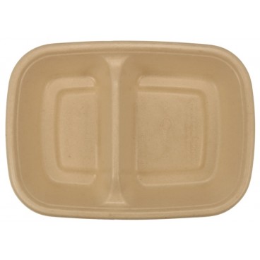 @BIO-1400-225160 Caserole biodegradabile din trestie de zahar + CPET, natur + negru, M225160-2C