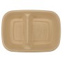 @BIO-1400-225160 Caserole biodegradabile din trestie de zahar + CPET, natur + negru, M225160-2C