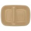 @BIO-1400-225160 Caserole biodegradabile din trestie de zahar + CPET, natur + negru, M225160-2C