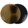 #GLT-3800 Discuri din carton, auriu + negru, floare, D280 mm