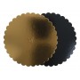 3800 Discuri din carton, auriu + negru, floare, D260 mm