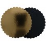 #GLT-3800 Discuri din carton aur + negru, floare, D240 mm
