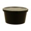 Boluri plastic din PP cu sigilare, negre, capac in bax, CSB, D116, 16OZ