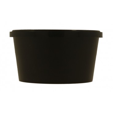 Boluri plastic din PP cu sigilare, negre, capac in bax, CSB, D116, 16OZ