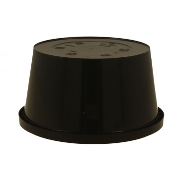 Boluri plastic din PP cu sigilare, negre, capac in bax, CSB, D116, 16OZ