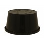Boluri plastic din PP cu sigilare, negre, capac in bax, CSB, D116, 16OZ