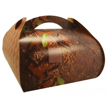 #GLT-3600 Cutii tort cu maner din carton, #CHOCO + AUR, CT2, M0270