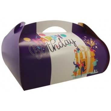 #GLT-3600 Cutii tort cu maner din carton, #PARTY + AUR, CT4, M0300