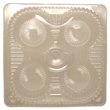 T-3700 Cutii prajituri plastic, capac atasat #Display #4P #LowLid #SI-405