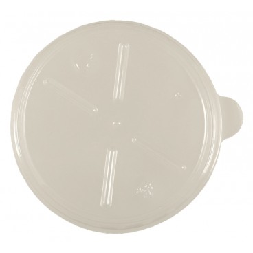 #D114-2C-@EXCLB-1300 Capace din PP, transparente, plate, cu orificiu pentru aerisire, D114 mm