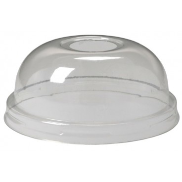 @ULTLB-D95-2-C Capace PET transparente, dome cu gaura, #D95