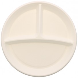 #ABC-#2-0900 Farfurii biodegradabile din trestie de zahar, EU, albe, rotunde, M220-3C