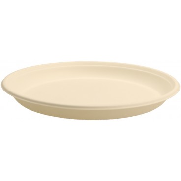 #ABC-#2-0900 Farfurii biodegradabile din trestie de zahar, EU, albe, rotunde, M220-1C