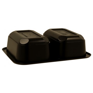 Caserole din PP, negre, termosudabile, 187 x 137 x 48 mm