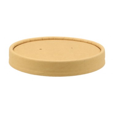 Capapce din carton, Ø 98 mm, cu orificiu pentru aerisire, kraft natur