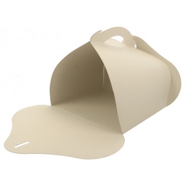 Cutii tort cu maner din carton, #ALBE, CT1, M0250