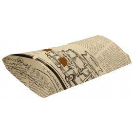 1600 Cutii din carton pentru wrap, cu pretaiere, 160 x 110 mm, ziar