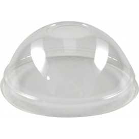 #COF-0200PET-D90-C Capace din PET, transparente, dome, cu gaura, D90 mm