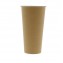 Pahare din carton cu perete simplu, Ø 90 mm, 20oz, kraft natur
