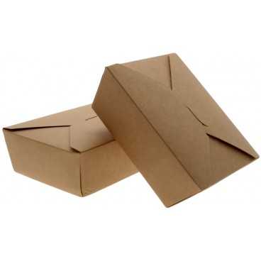 Meniuri din carton cu 4 clapete,   900cc, kraft natur