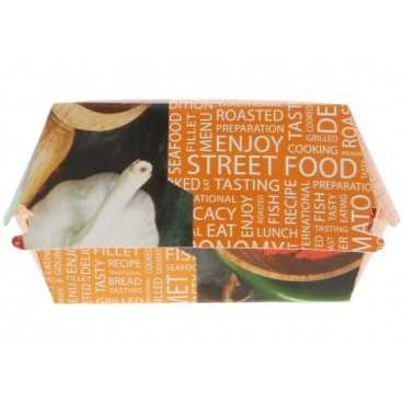Caserole din carton pentru burger, 100 x 100 x 70 mm, street food