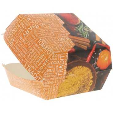 Caserole din carton pentru burger, 100 x 100 x 70 mm, street food