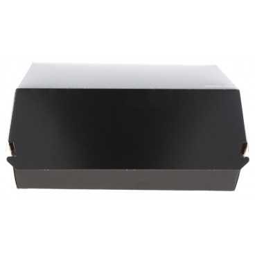 Caserole din carton pentru burger, 190 x 145 x 90 mm, negre