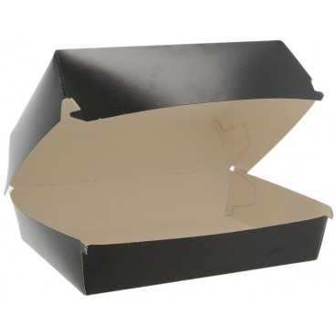 Caserole din carton pentru burger, 190 x 145 x 90 mm, negre