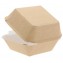 Meniuri din carton cu capac atasat, 80 x 80 x 64 mm, kraft natur + alb