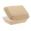 Meniuri din carton cu capac atasat, 125 x 80 x 56 mm, kraft natur + alb