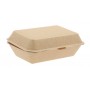 Meniuri din carton cu capac atasat, 125 x 80 x 56 mm, kraft natur + alb