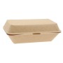 Meniuri din carton cu capac atasat, 150 x 70 x 66 mm, kraft natur + alb