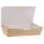 Meniuri din carton cu clapeta, 218 x 120 x 50 mm, kraft natur + alb