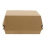 Caserole din carton pentru burger, 150 x 150 x 80 mm, kraft natur + alb