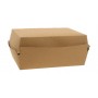 Caserole din carton pentru burger, 225 x 180 x 90 mm, kraft natur + alb