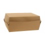 Caserole din carton pentru burger, 225 x 180 x 90 mm, kraft natur + alb