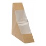 #SIND-1400 Caserole triunghiulare din carton pentru sandwich, SW40, kraft natur + alb